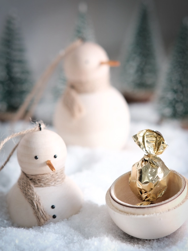 secret snowman christmas tree decoration