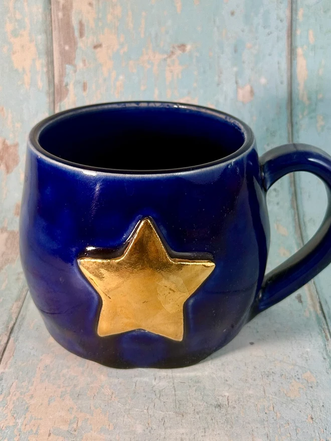 Blue star mug
