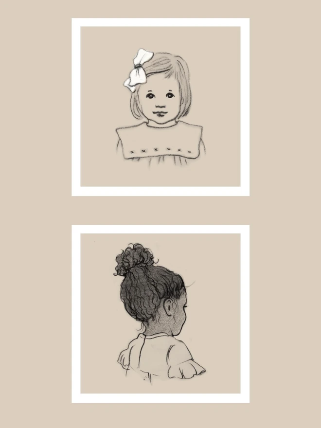 drawings of children miniature portraits