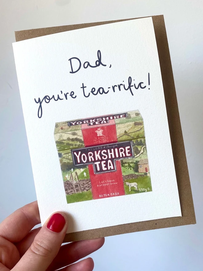 'Dad, You're Tea-rrific' Father's Day Card