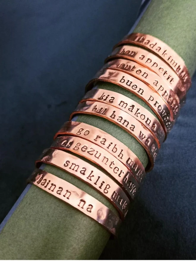 Personalised Napkin Ring Set