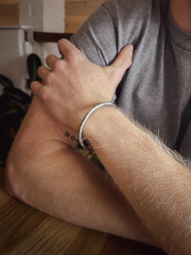 These cuffs are made from recycled sterling silver and can be personalised with initials for yourself or as a gift - a thoughtful present for your dad, boyfriend, groom, best man or for yourself for special occasions. A great Christmas gift for the man who means everything to you. Made by Celina C Jewellery, a small business in the UK, find on Holly & Co.