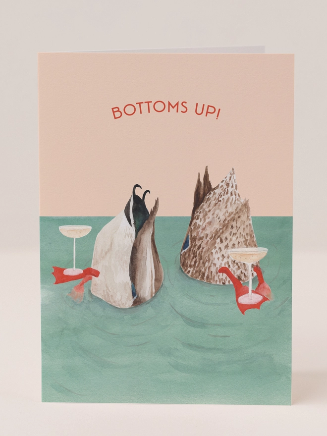 Bottoms Up Greetings Card