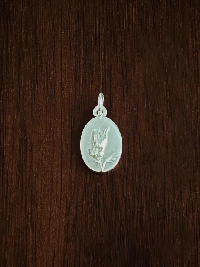 Sterling Silver Herb Robert Medal Charm