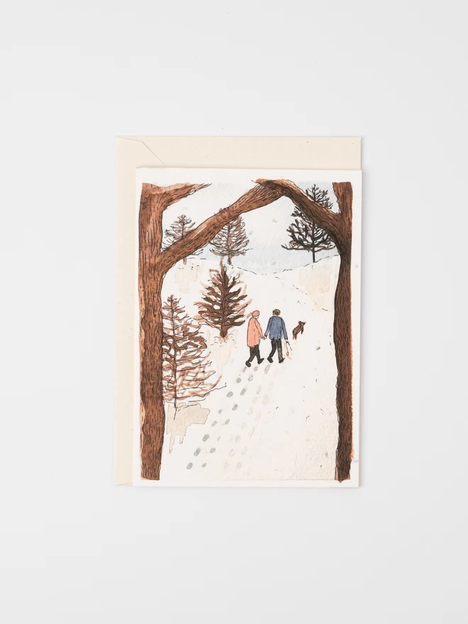 Ruby & Bo Woodland Walkers Plantable Christmas Card