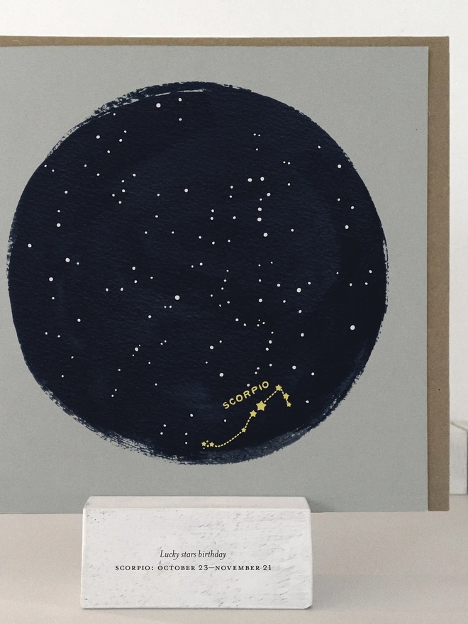 Scorpio Zodiac Constellation Birthday Card