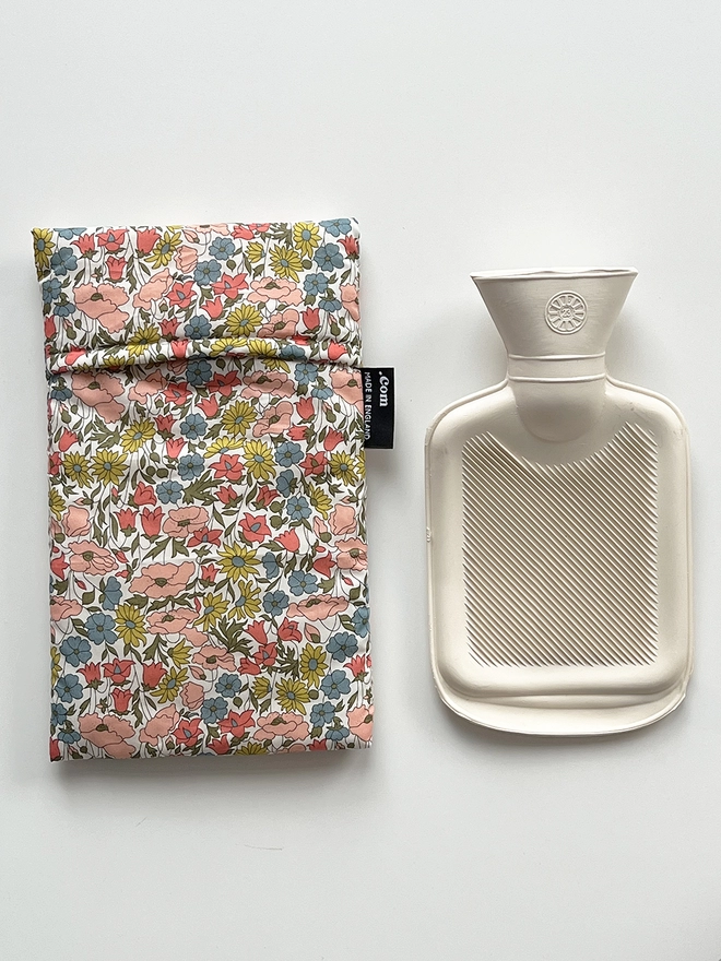 Liberty floral cute cover back and hot water bottle