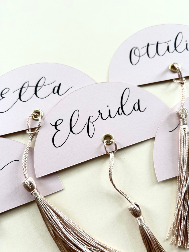 arch wedding place cards