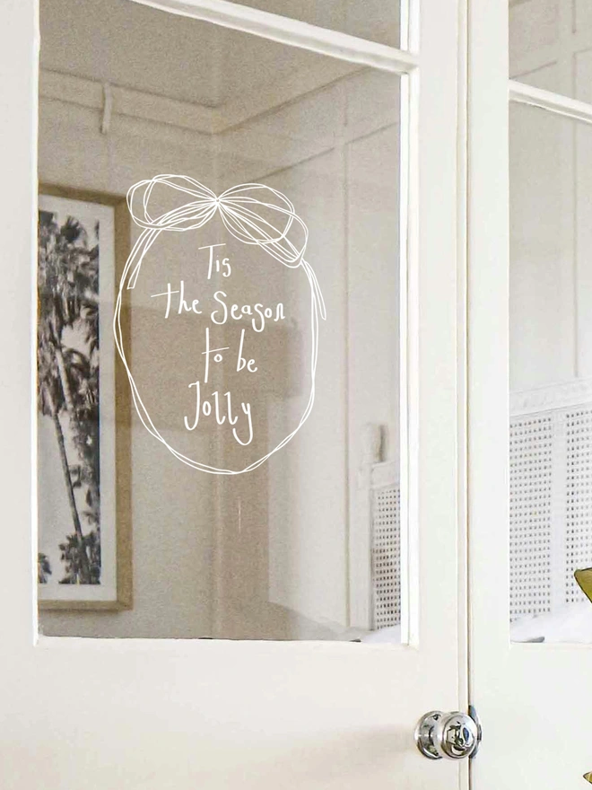 tis the season to be jolly window sticker