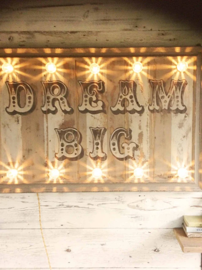 dream big circus light sign
