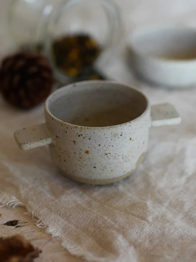 stoneware tea strainer