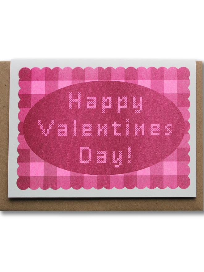 Happy Valentines Day A6 Riso Greetings Card