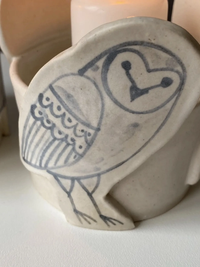 Owl Tea Light Holder