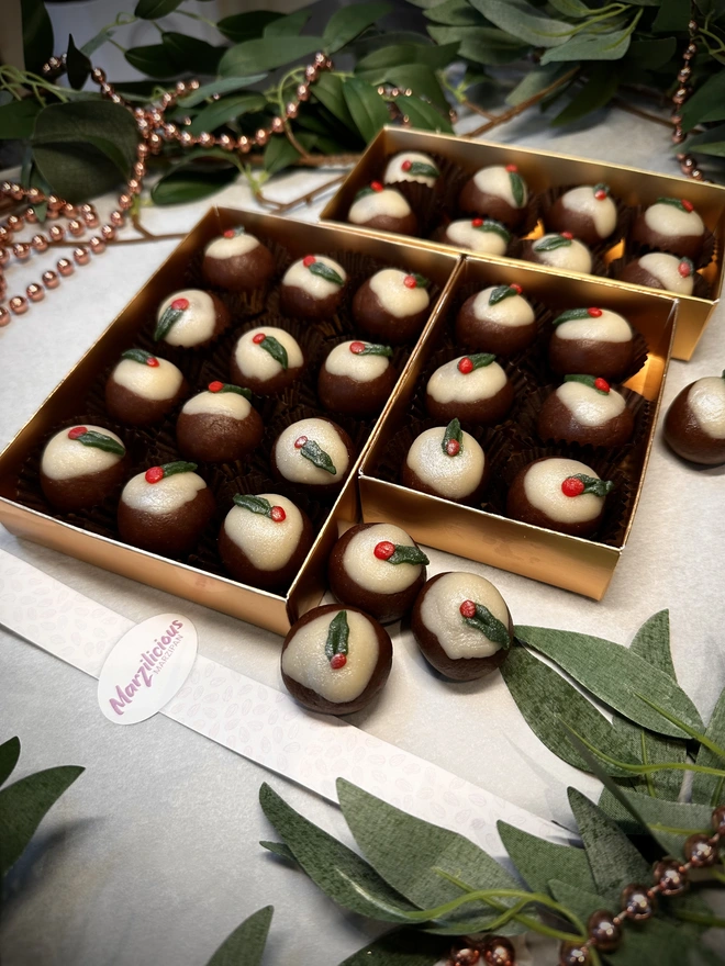 Marzipan Christmas Puddings