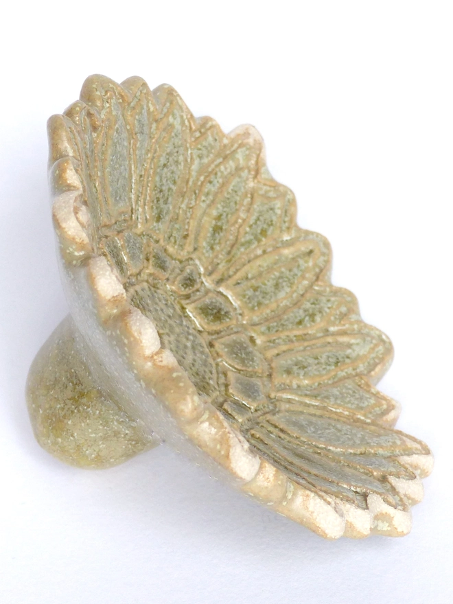 Sunflower ceramic garden cane topper