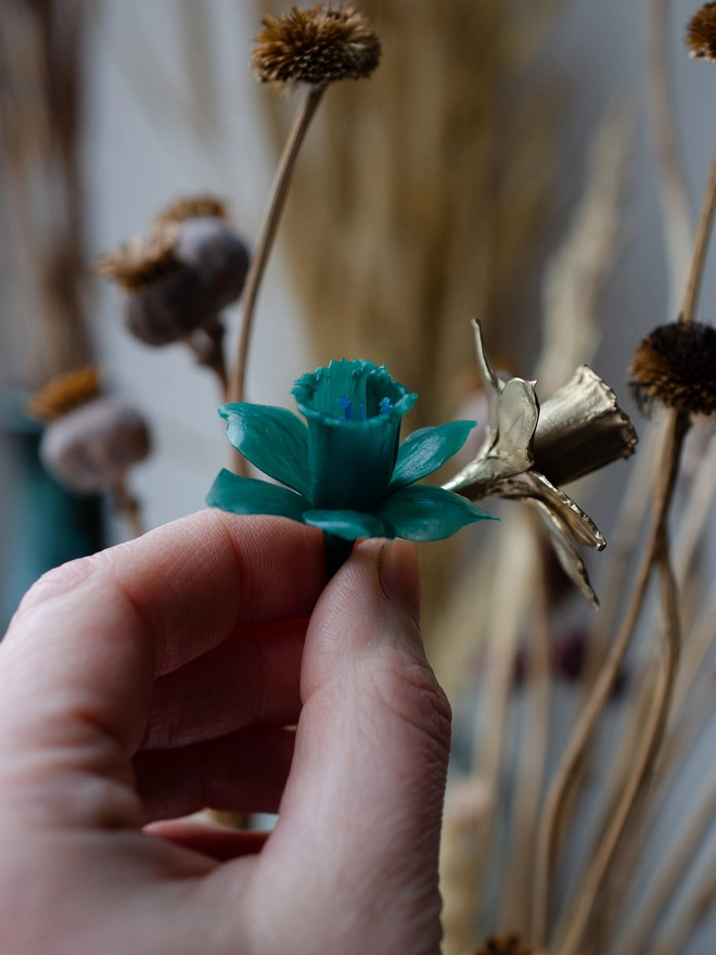 Handmade Brass Daffodil Stem By Ellenlou