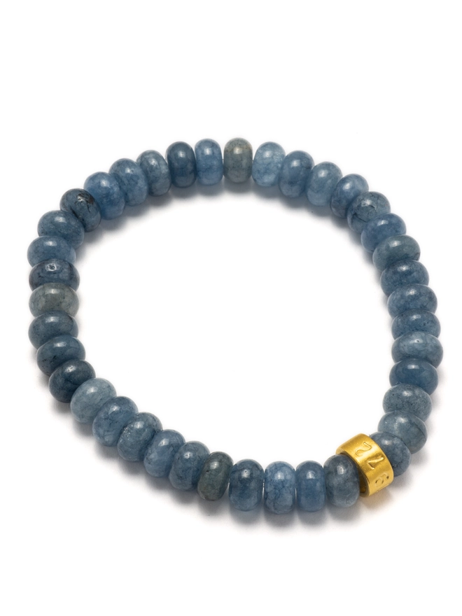 Made for everyday adventures. The Nomad Bracelet combines natural jade and labradorite beads on comfy stretch elastic, finished with personalised sterling silver life beads — a strong, meaningful piece designed to carry your story wherever you go.
