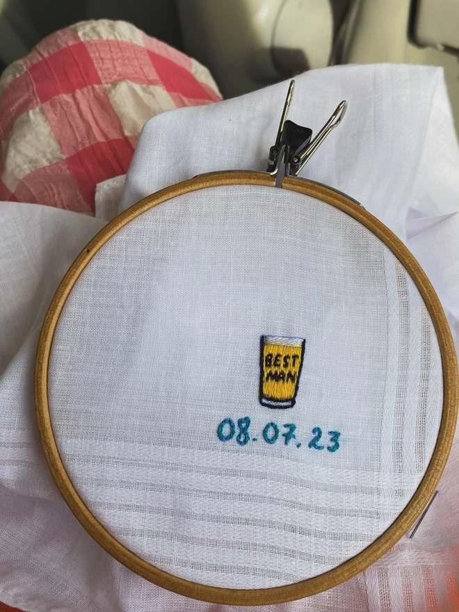 Best Man Personalised Hankie