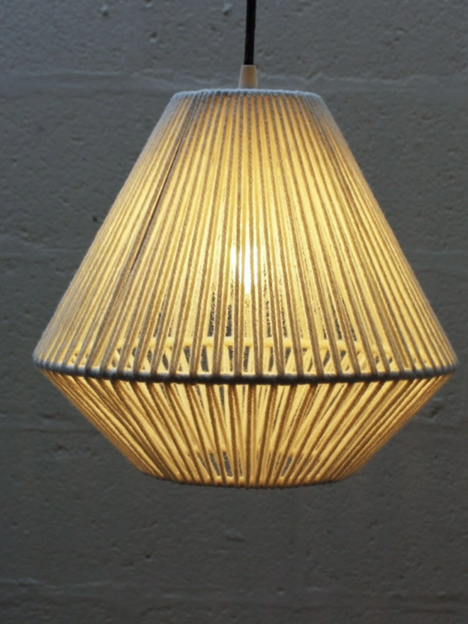 XS Geometric Lampshade Wool White