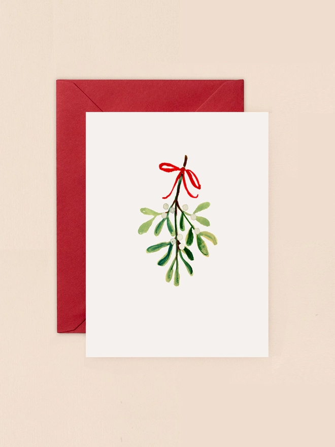 Mistletoe Mini Christmas Card