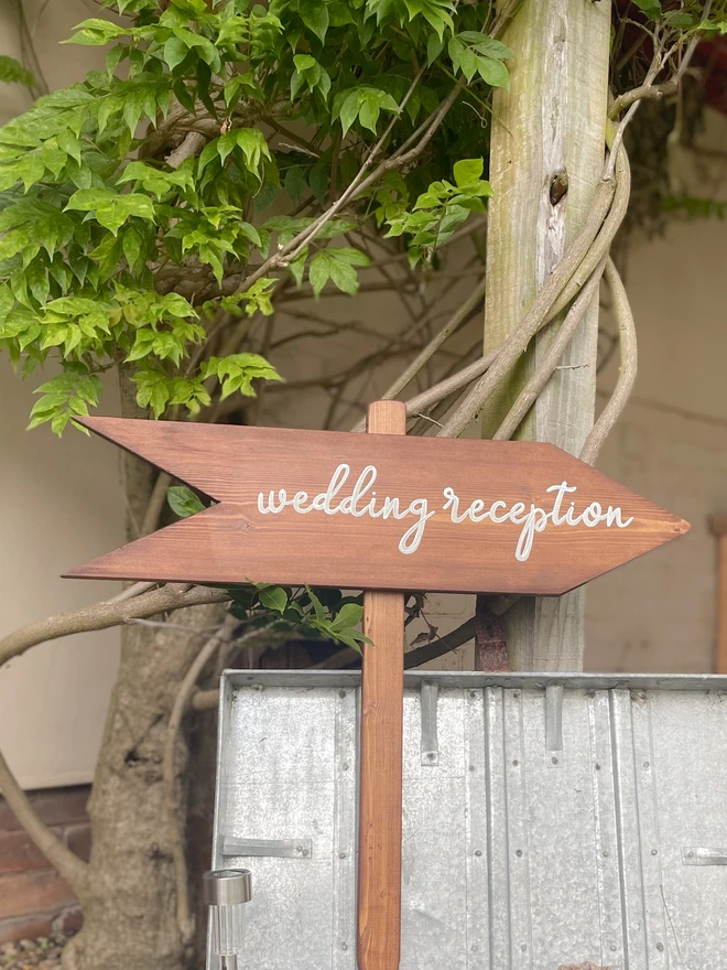 wedding arrow sign
