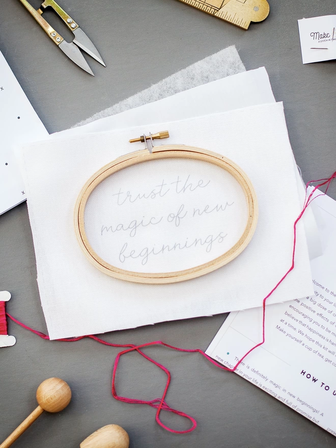 Creating mindful stitching kits