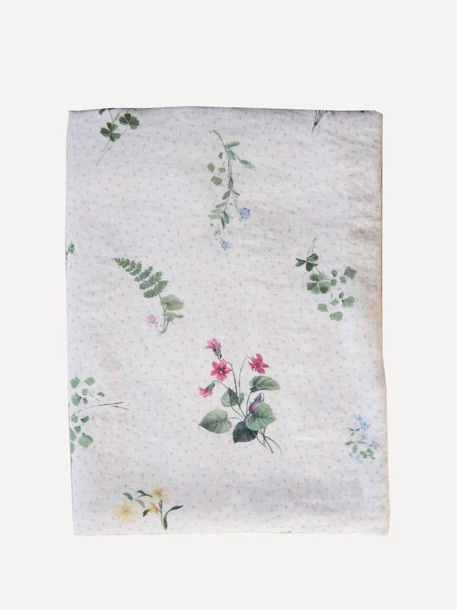 Table laid with spring table linen