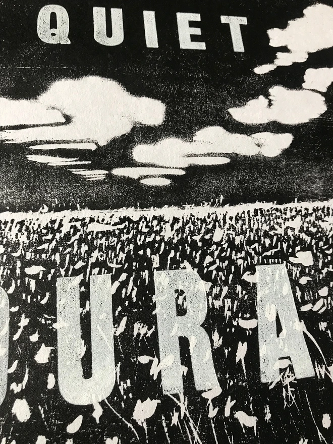 close up 'Quiet Courage' letterpress print