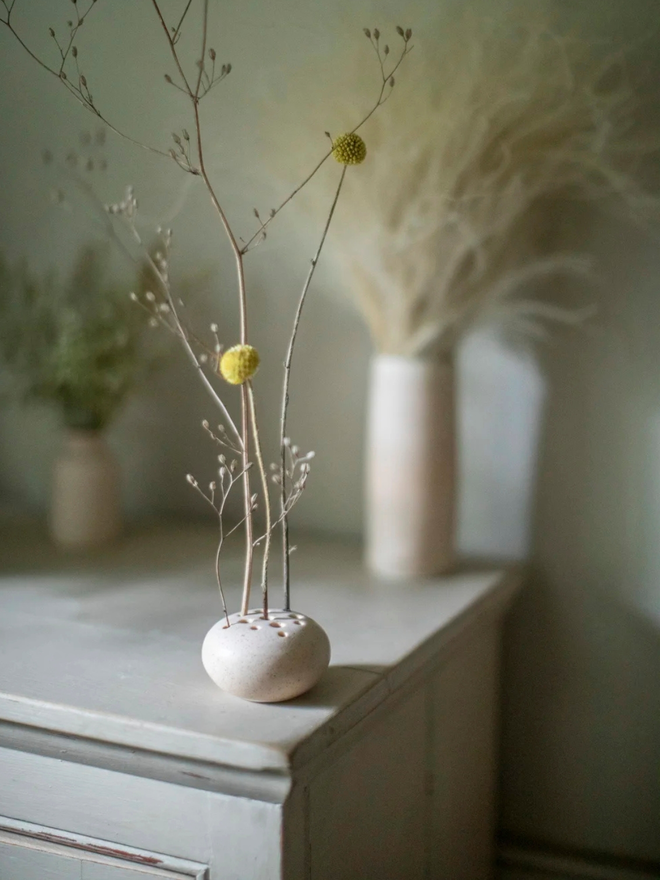 porcelain flower frog