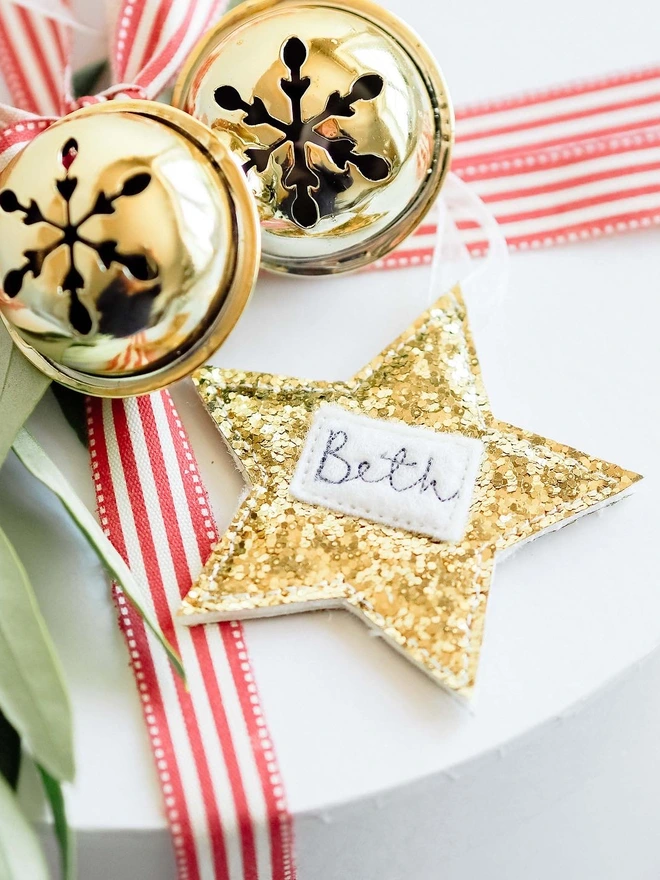 Personalised Christmas Star Tags