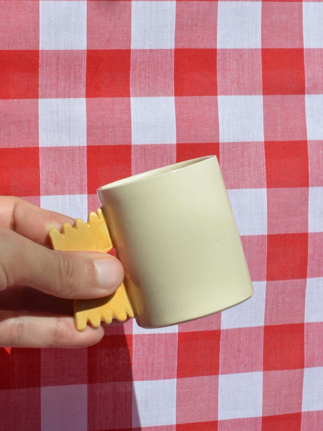 Farfalle pasta espresso cup