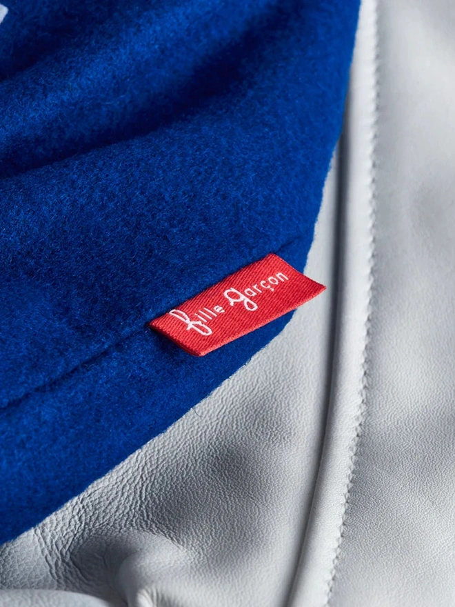 Awesome Letterman Blue Snap Front Jacket 