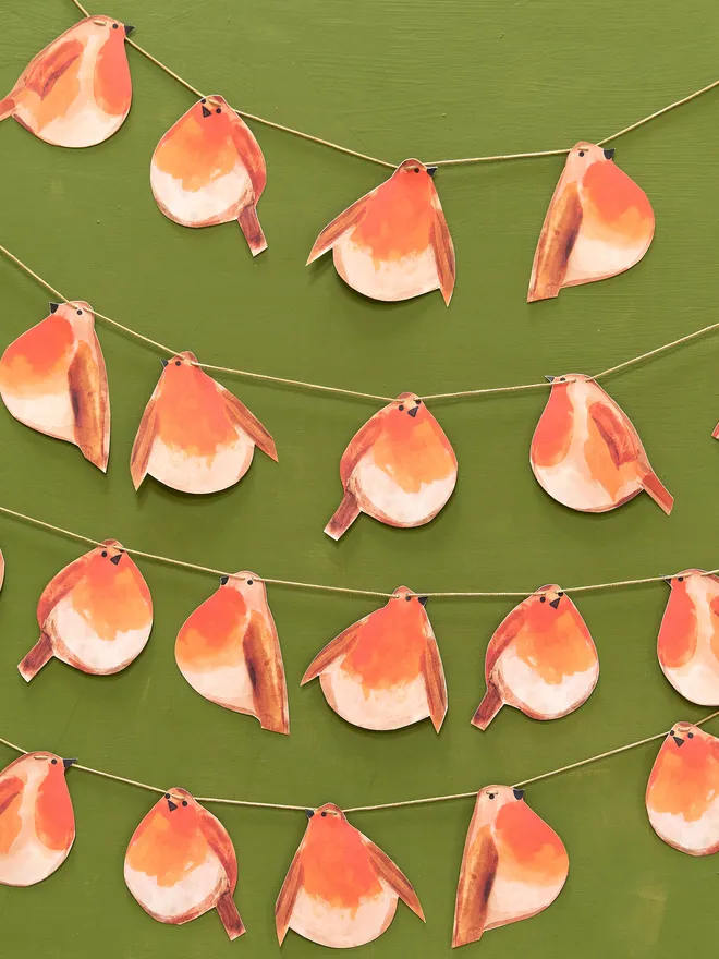 Robin Christmas bunting