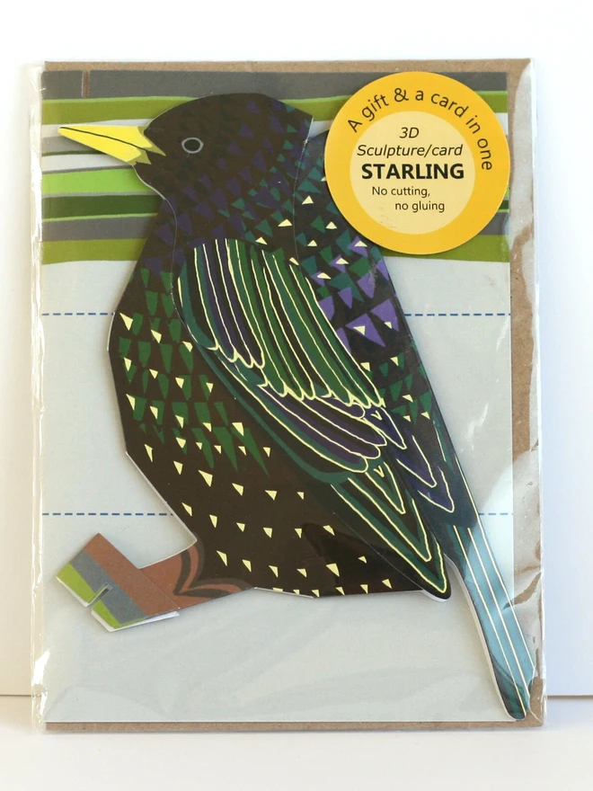 3d starling pop out card