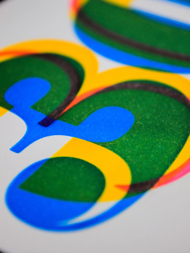 30th Birthday Typographic Letterpress Card