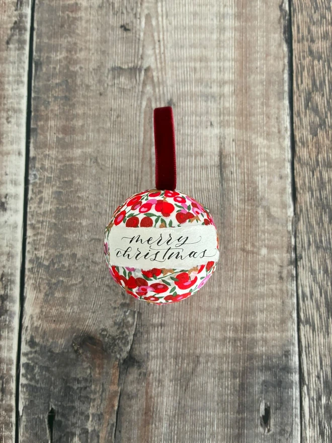 Liberty fabric bauble floral pattern
