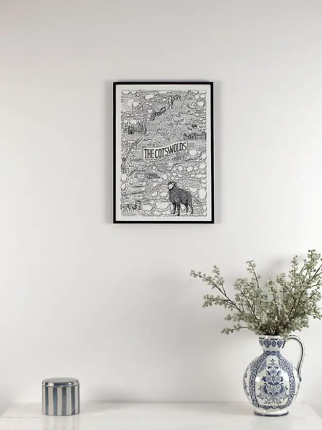 Cotswolds Poster Wall Art Print A3