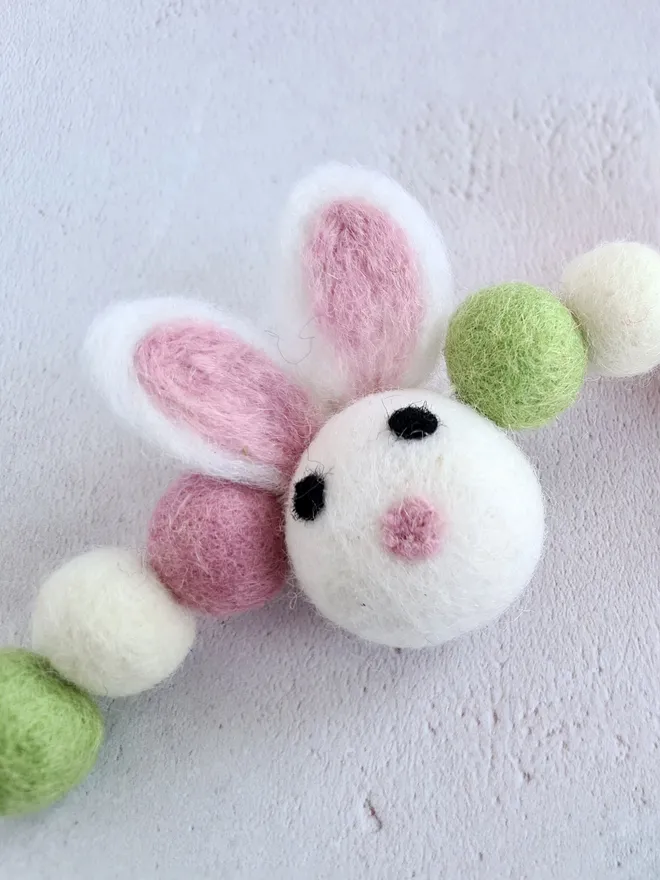 Felt Pom Poms and Easter Bunny