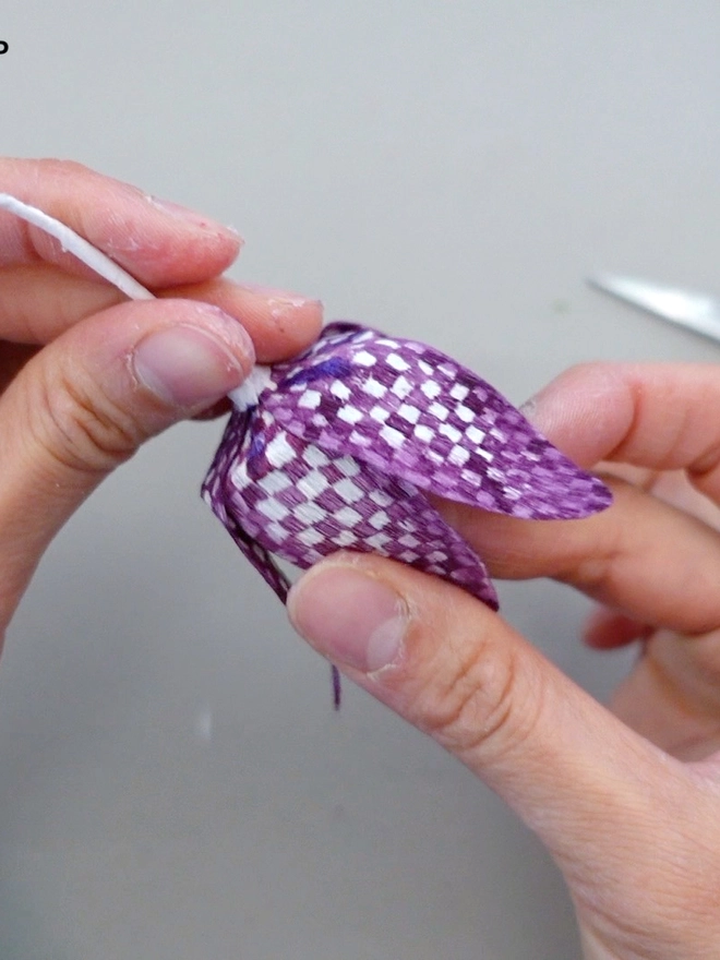 Crepe Paper Snake's-Head Fritillary DIY Kit