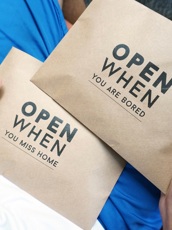 Open When… University Going Away Gift. A selection of designs of envelope available.