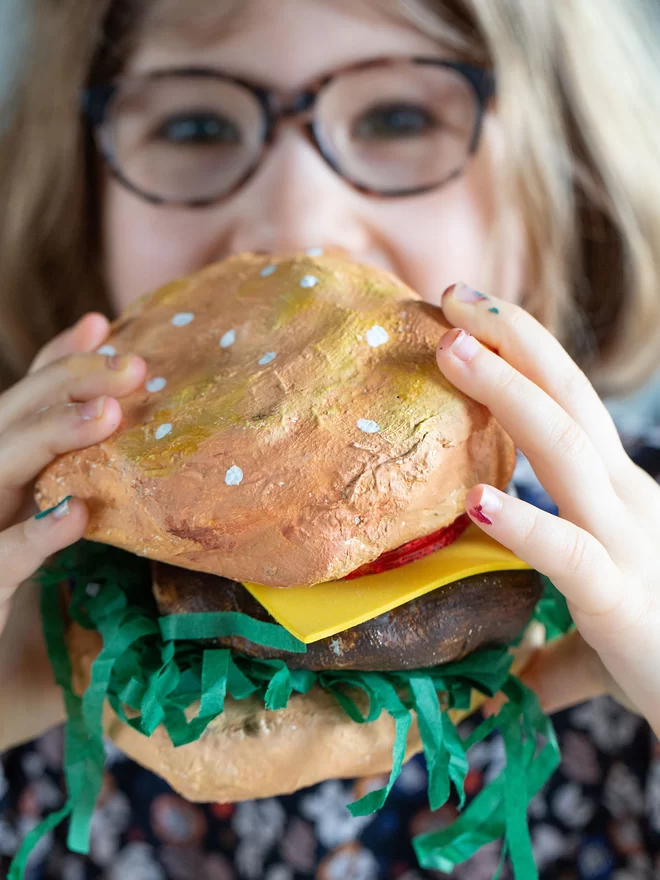 Fast Food Burger Art Project for Children