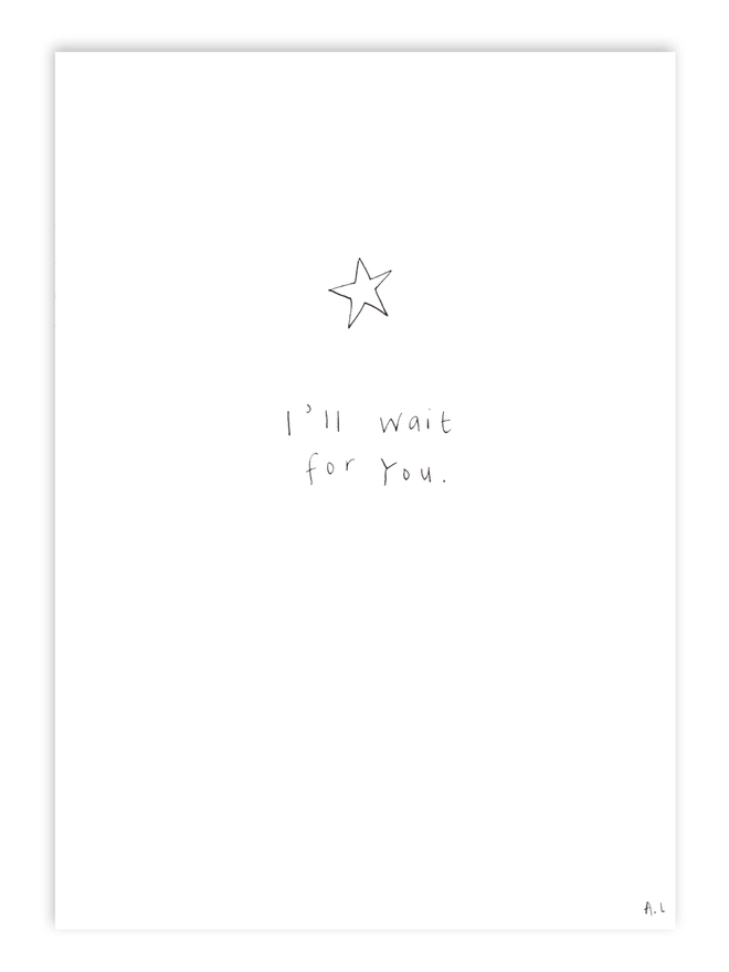 A simple line drawing star print.