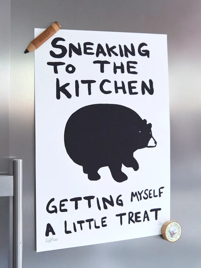Sneaking to the kitchen Print 
