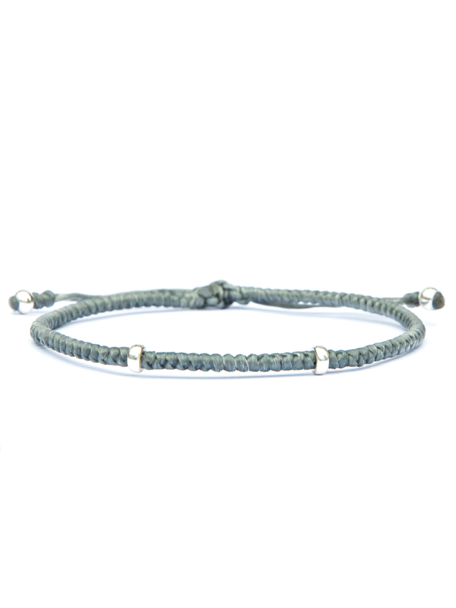 dainty grey bracelet for man