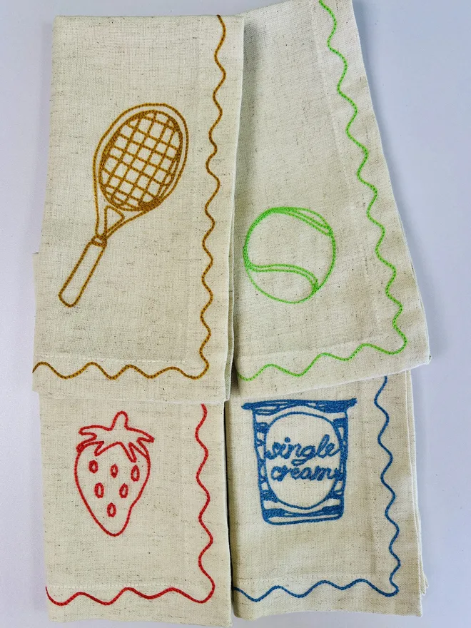 wimbledon embroidered napkins
