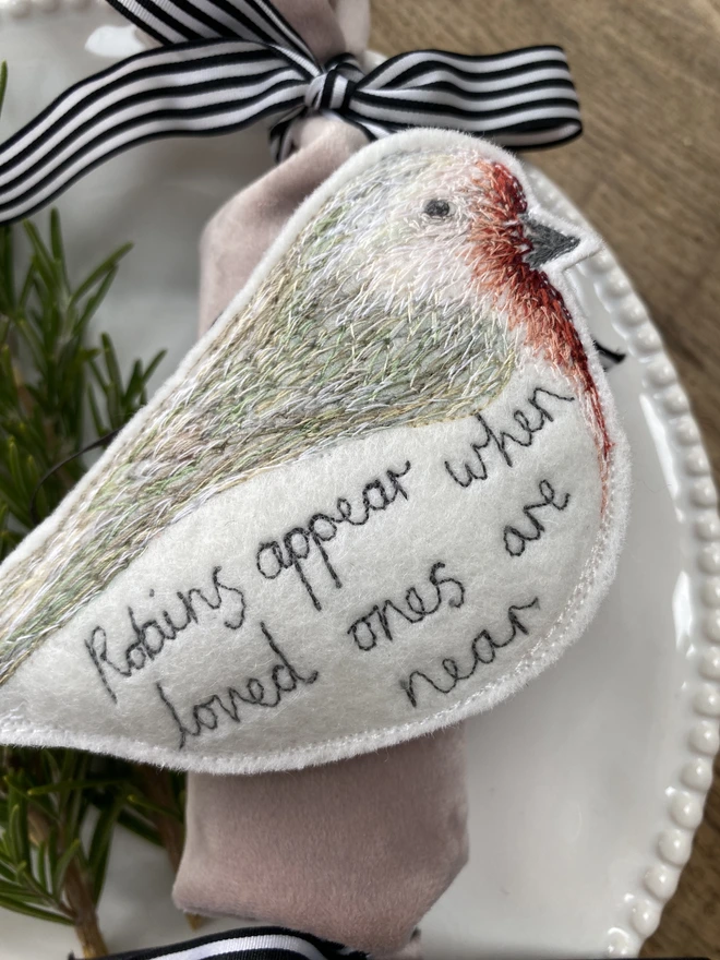 Christmas Robin Memoriam Decoration