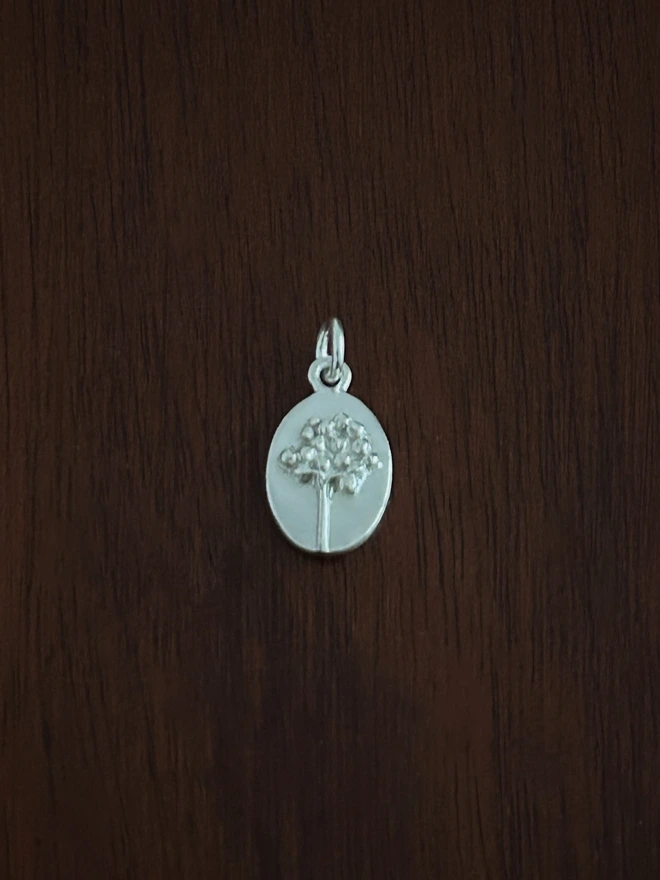 Sterling Silver Meadowsweet Medal Charm