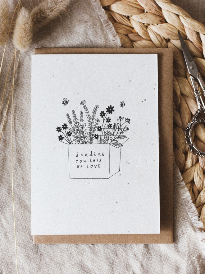 sending love wildflower plantable card