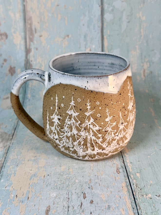 White Christmas Tree Mug