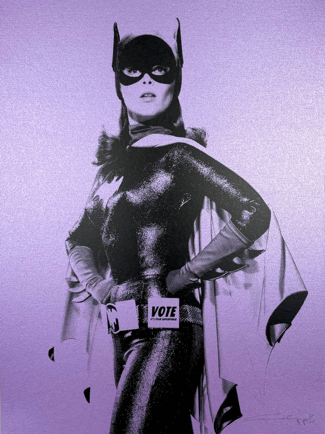 purple batgirl vote print